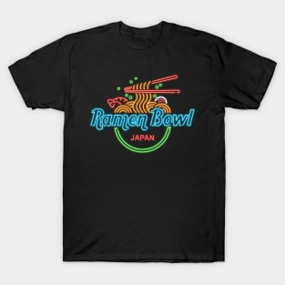 Ramen Bowl Neon T-Shirt